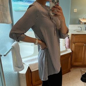 Black & White Striped Blouse